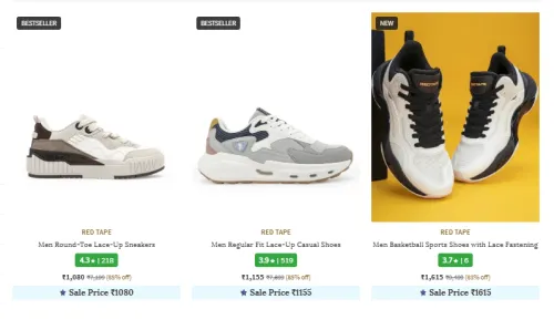 Image of Red Tape Shoes Minimum 80% Discount