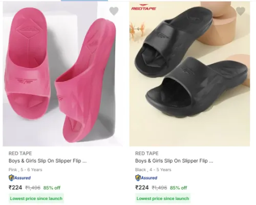 Image of Red Tape Slippers & Flip Flops Starting At ₹224