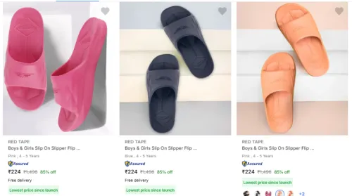 Image of Red Tape Slippers & Flip Flops @ Up to 85% Discount