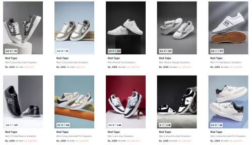 Image of Red Tape sneakers shoes starting @ ₹1043