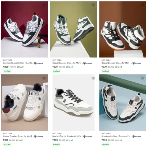 Image of Red tape sneakers @ Up to 85% Discount