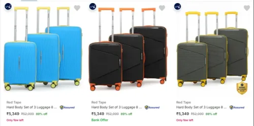 Image of Red Tape Suitcases at minimum 89% Discount