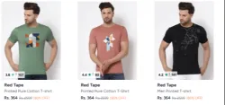 Red Tape T-shirt Flat 86% Discount