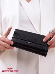 Red Tape Women Black Casual Three Fold Wallet