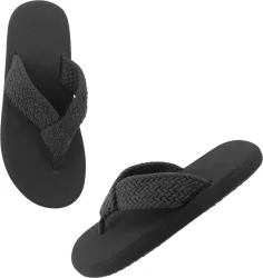 RED TAPE Women Flip Flops  (Black , 6)