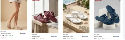 Image of RED TAPE Women Flip Flops Upto 85% Discount