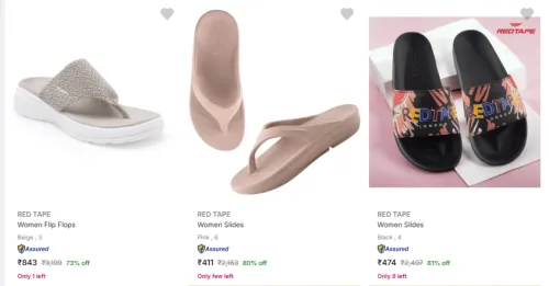 Image of Red Tape Women Slide Minimum 70% Discount