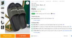 RED TAPE  Women Slides  (Black  6)