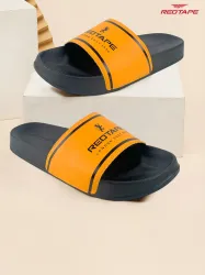 RED TAPE Women Slides (Yellow , 5)