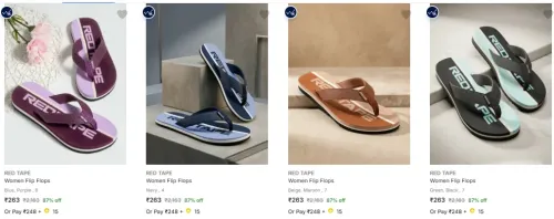 Image of RED TAPE Women's Slippers at minimum 83% Discount