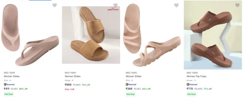 Image of Red Tape Women's Slippers at minimum 72% Discount