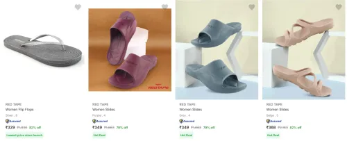 Image of Red Tape Women's Slippers at minimum 73% Discount