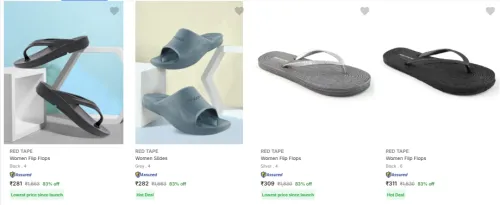 Image of Red Tape Women's Slippers starting @ ₹281