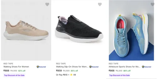 Image of Red Tape Women's Sports Shoes upto 86% Discount