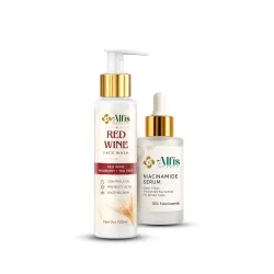 Red Wine Face Wash 100g & 10% Niacinamide Face Serum 30ml