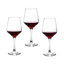 Red Wine Glass 350ml European Style Crystal Clear Glass (Set of 3)