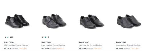 Image of Red Chief Formal Shoes For Men at minimum 75% Discount