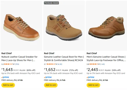 Image of Red Chief Leather Casual Boot @ Up to 72% OFF