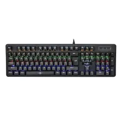 Redgear Shadow Amulet Mechanical Keyboard with Clicky Blue Switch, Rainbow Led Modes, Windows Keylock and Floating Keycaps, Wired
