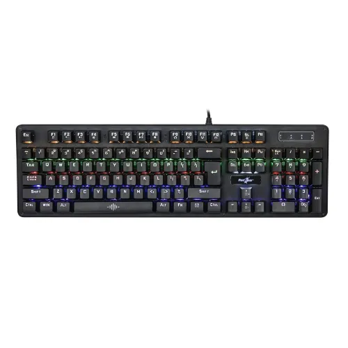 Image of Redgear Shadow Amulet Mechanical Keyboard with Clicky Blue Switch, Rainbow Led Modes