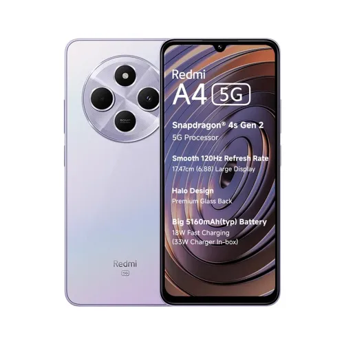 Image of Redmi A4 5G (Sparkle Purple, 4GB RAM, 128GB Storage) | Global Debut SD 4s Gen 2 | Segment Largest 6.88in 120Hz | 50MP Du