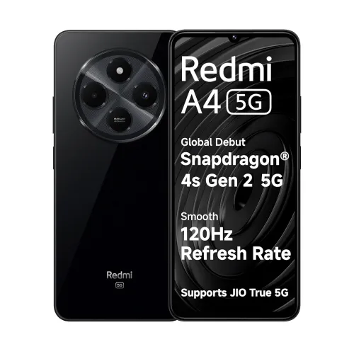 Image of Redmi A4 5G (Starry Black, 6GB RAM, 128GB Storage)