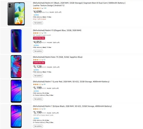 Image of Redmi Mobile upto 56% Discount