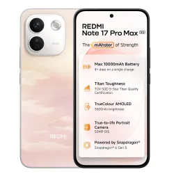 Redmi Note 17 Pro Max 5G (Secret Sunrise, 8GB RAM, 256GB ROM) | 10000mAh Battery + 100W HyperCharge | 6.83\' 120Hz 12-bit TrueColour AMOLED | No. 1 Care Plan | SD 6 Gen 5 | 50MP OIS Camera | IP69K