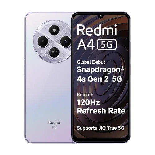 Image of Redmi A4 5G (Sparkle Purple, 4GB RAM, 128GB Storage) 