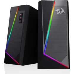 Redragon GS520 Anvil RGB Desktop Speakers, 2.0 Channel PC Computer Stereo Speaker with 6 Colorful LED Modes, Enhanced So