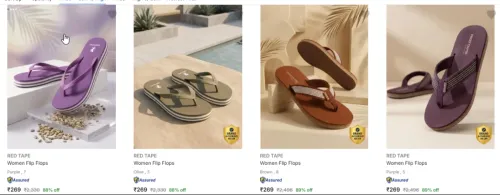 Image of red tap men's slippers up to 88% Discount 