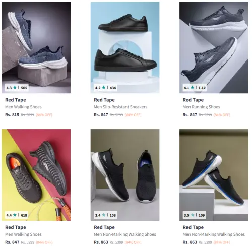 Image of Red tape Brand Men's Shoes & Sneaker @ Minimum 80% Discount