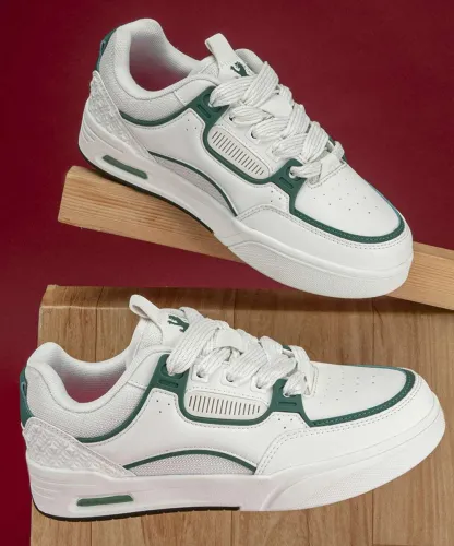 Image of REDTAPE Casual Sneaker Shoes for Women | Classic Rounded Front & Cushioned Impact Sneakers For Women (Green , 3)