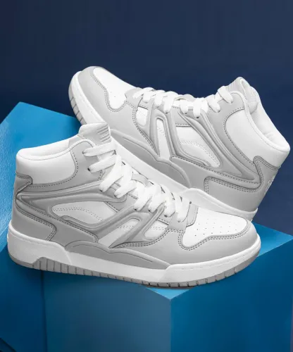 Image of REDTAPE Lifestyle Sneaker Shoes for Women | Classic Rounded Toe & Pampering Cushioned Sneakers For Women (Grey , 4)