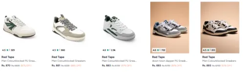 Image of Red Tape Men Footwear at minimum 86% Discount