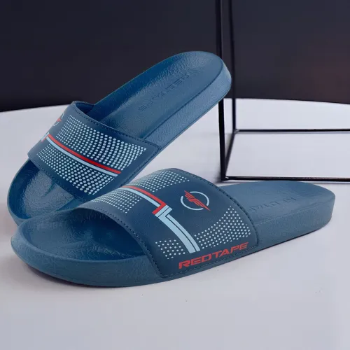 Image of Red Tape Men Printed Casual Sliders Flip Flop