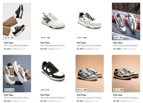 Image of Redtape Men's Sneakers up to 86% Discount