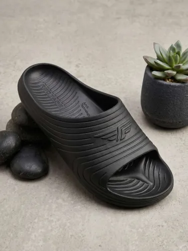 Image of REDTAPE Men Slides (Black , 9)