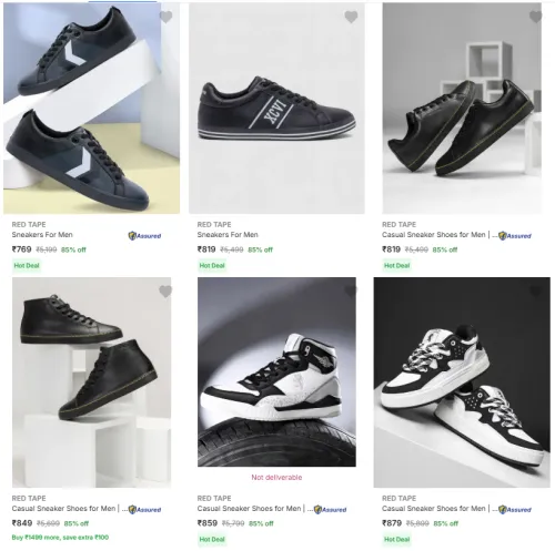 Image of RED TAPE Men’s Casual Sneakers @ Minimum 80% Discount