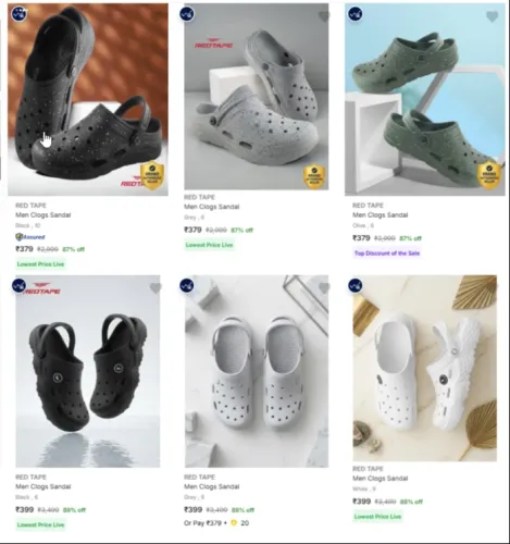 Image of RED TAPE Men’s Clogs at minimum 82% Discount