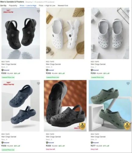 Image of Redtape Men's clogs at Minimum 87% Discount