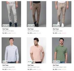 REDTAPE Mens Clothing Upto 87% Discount