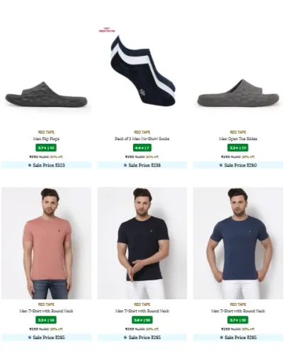 Image of RED TAPE Men's Fashion at minimum 80% Discount