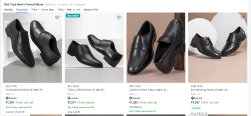 Image of Red Tape Men’s Formal Shoes Min. 80% Discount 