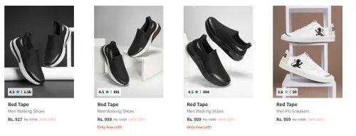 Image of Red Tape Men's Shoes at minimum 80% Discount