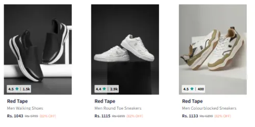 Image of Red tape Men's Shoes at Minimum 80% Discount