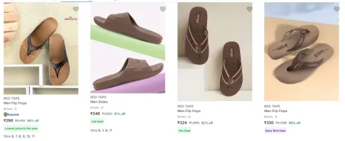 Image of RED TAPE Men's Slipper upto 70% discount 