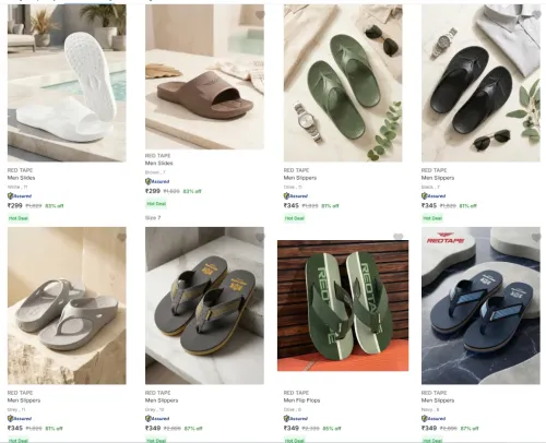 Image of Red Tape Men's Slippers & Flip Flop up to 87% Discount