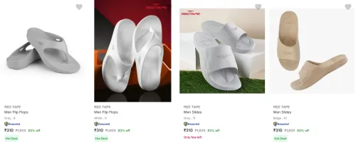 Image of Red Tape Men’s Slippers & Flip Flops upto 83% Discount