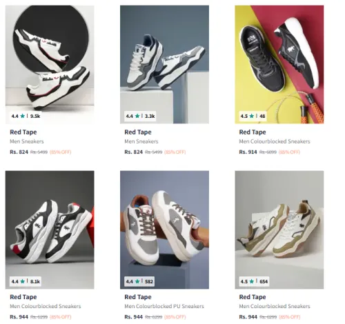 Image of Red Tape Mens Sneakers upto 85% Discount